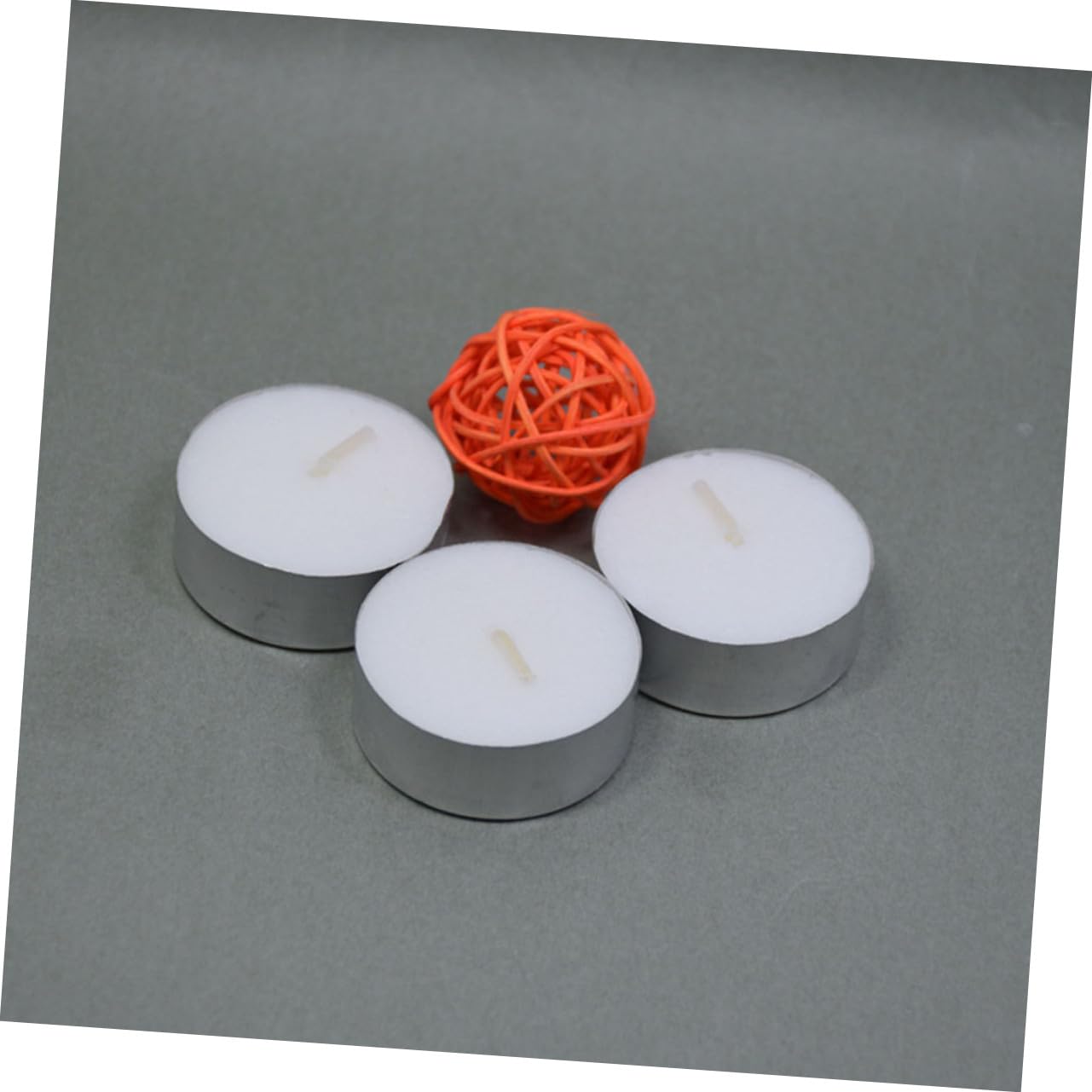 COLLBATH Candele Rotonde Bianche 100 Pezzi in Cera e Alluminio, Portatili e Antimacchia, per Atmosfera Artistica e Decorazioni Domestiche