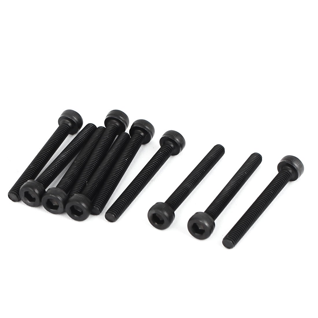 Uxcell Black Sourcingmap M3x25mm 12.9 Alloy Steel Hex Hexagon Socket Head Cap Screws 10Pcs