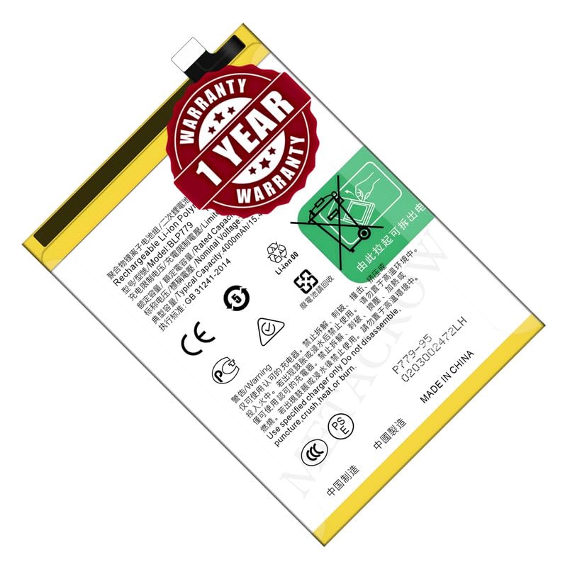 Image of Original BLP779 Battery Compatible for Oppo A92s (PDKM00) | A93 4G (CPH2121, CPH2123) | Reno 4 Lite (CPH2125) | Reno 4Z 5G (CPH2065) - (4000mAh) - 1 Year Warranty JK1