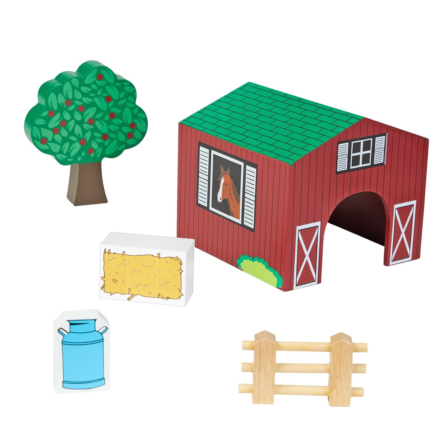 Excellerations Farm Block Play Set, 25 Pieces, Gift, Role-Play, Preschool Educational Toy, Ages 3 Years and Up (Item # Farmer)