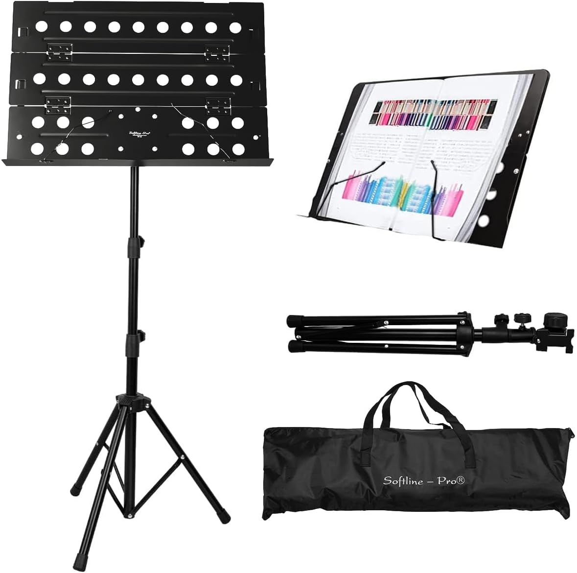 Softline Pro SP 222 Foldable Music Notation Sheet Stand With Microphone