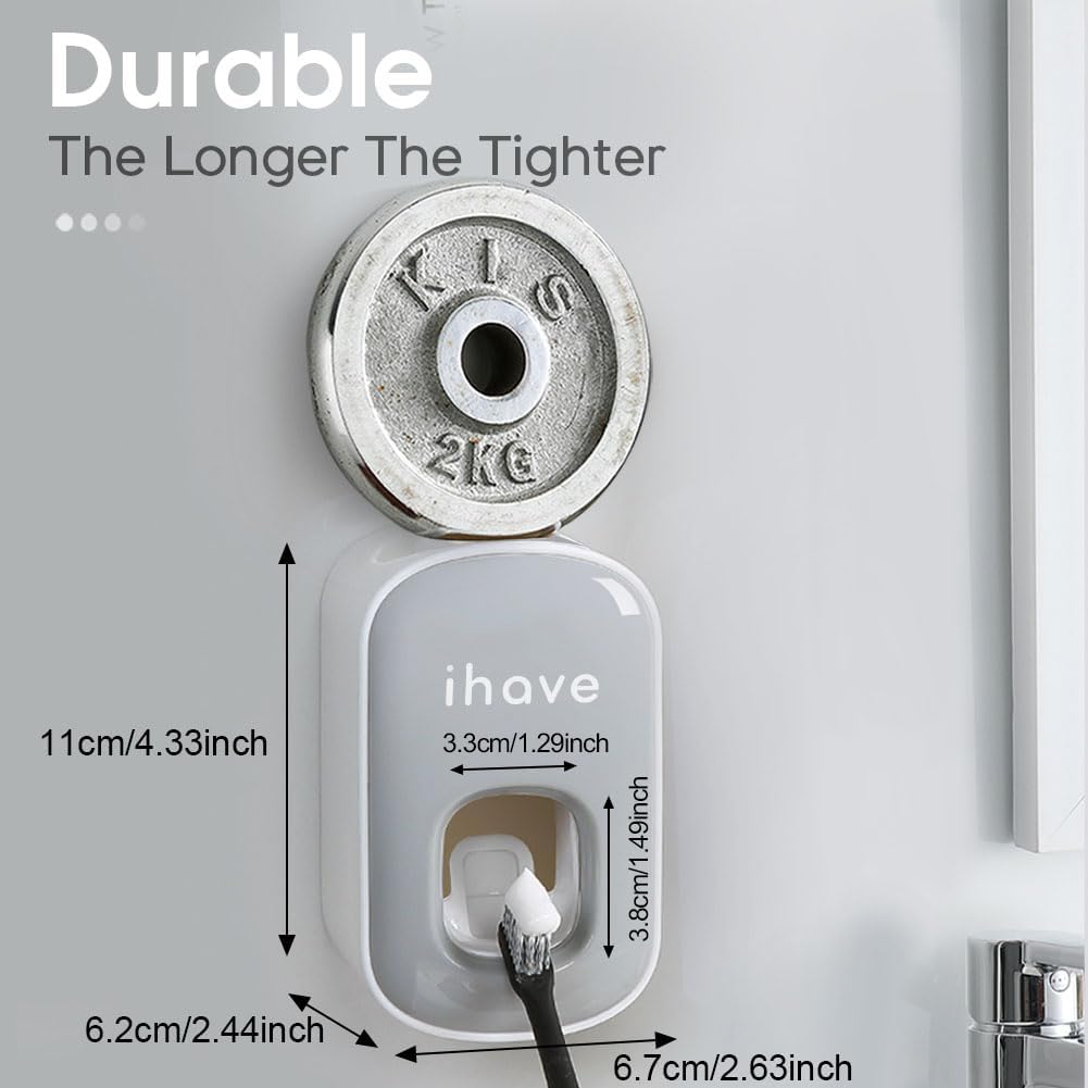 Tootaste Dispenser Wall Mount for Bathroom Automatic Tootaste