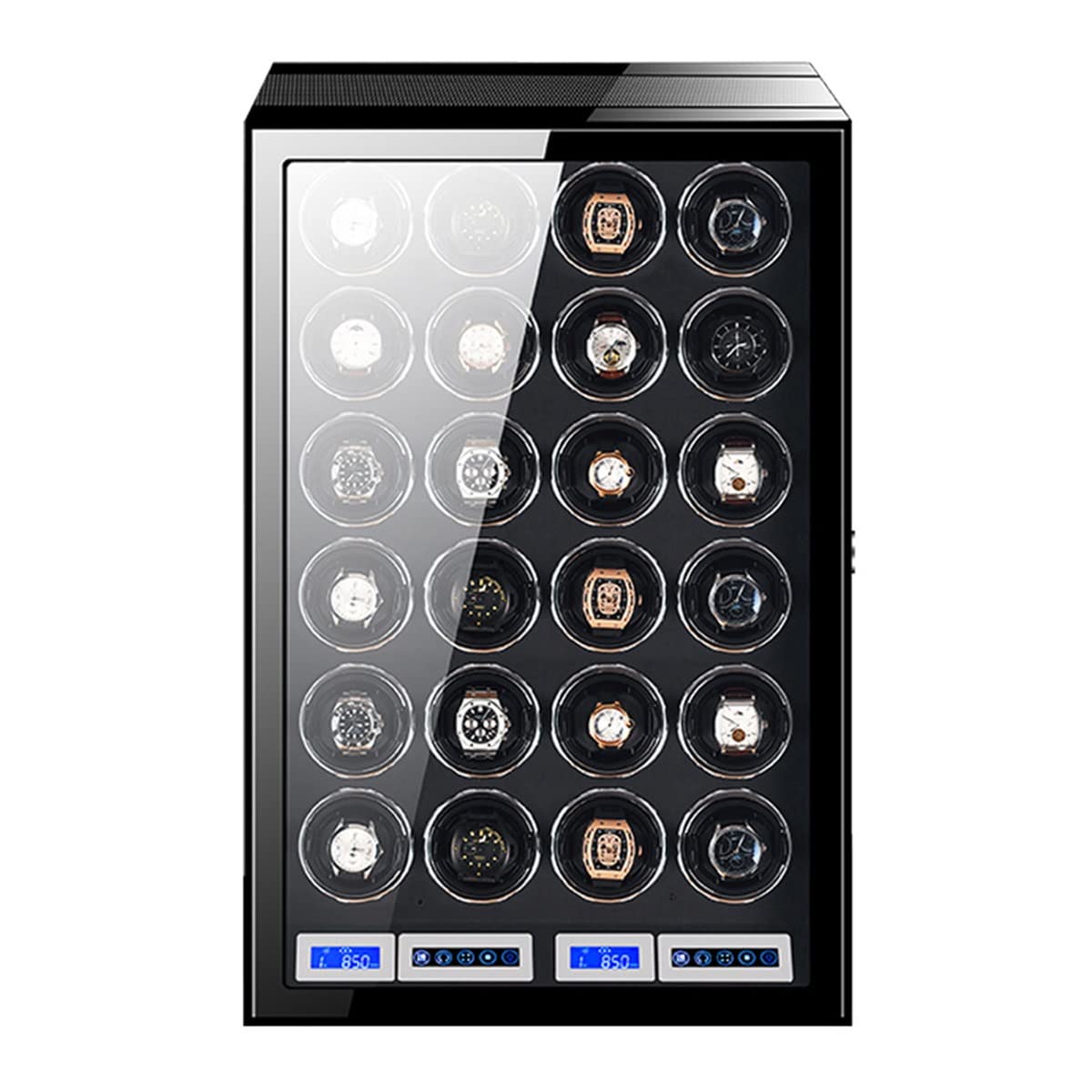 CGCSYZ Automatic Watch Winder For 24 Watches Quiet Japanese Motor Watch Winder Box Large Capacity LCD Touchscreen Control Remote Control