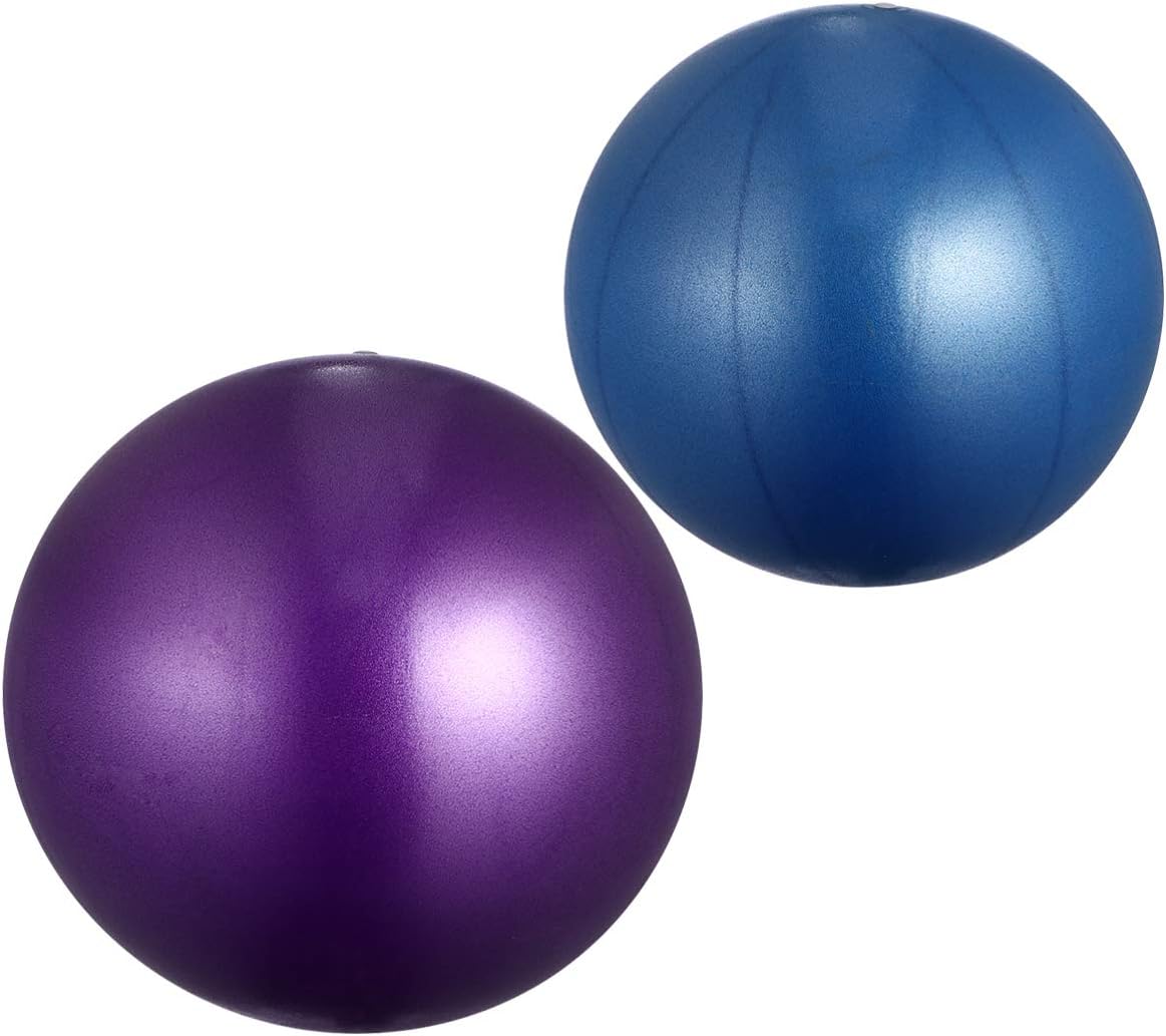 BESPORTBLE 2PCS Yoga Exercise Ball Non-Slip Inflatable Exercise Ball Anti-Burst Ball for Home Gym Balance Stability Pilates 15-35CM(Red+Pink)