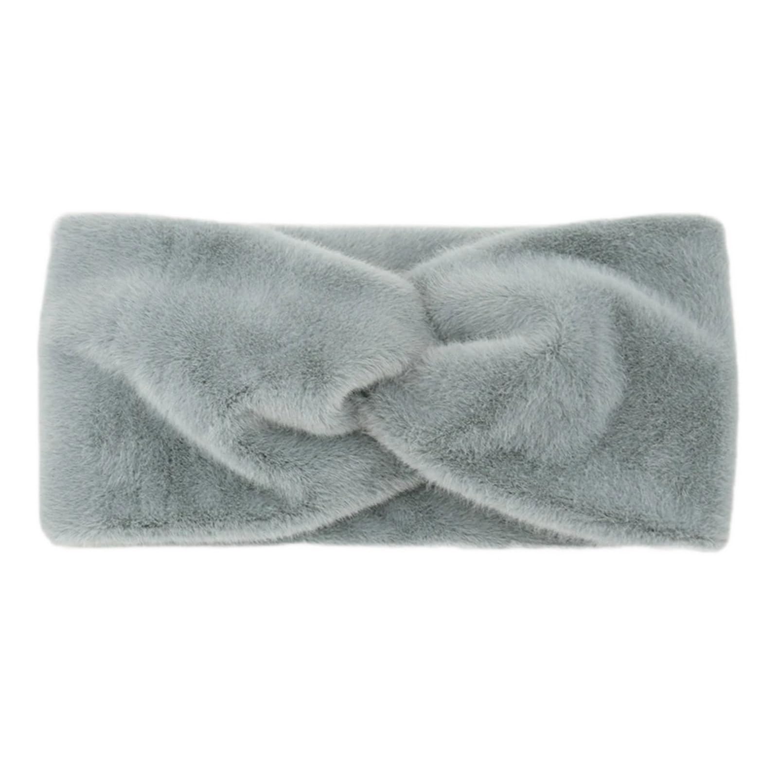 Stirnband 2 Stück Stirnbänder Gestricktes Stirnband Festes elastisches Twist-Haarband Haarschmuck Warmes Haarband Haarbänder Stirnbänder Winter Stirnband(GRAY)