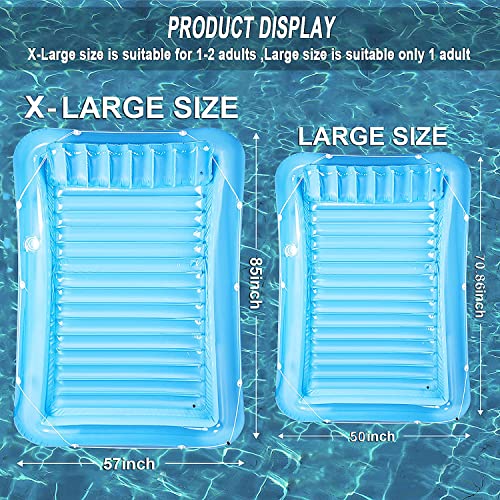 Inflatable Pool Floats - Pool Lounger Raft Floats For Adults, Blow Up Tanning Pool With Removable Pillow, 4 In 1 Recliner Sunbathing Pool Floatie Toys 14+ Years Old #TOP1