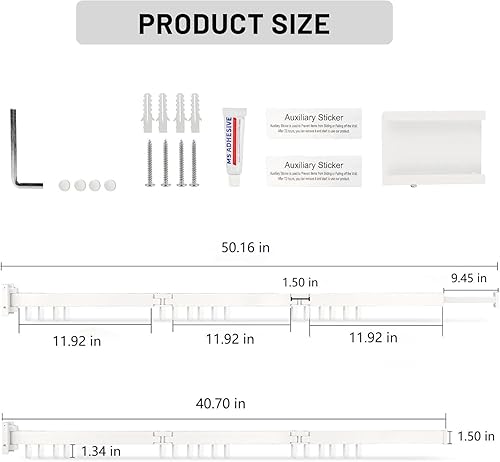Miniatura 5 de Estante de secado de ropa montado en la pared,Organización de lavandería Ahorro de espacio,Estante de secado de lavandería,Retráctil,Plegable Triple