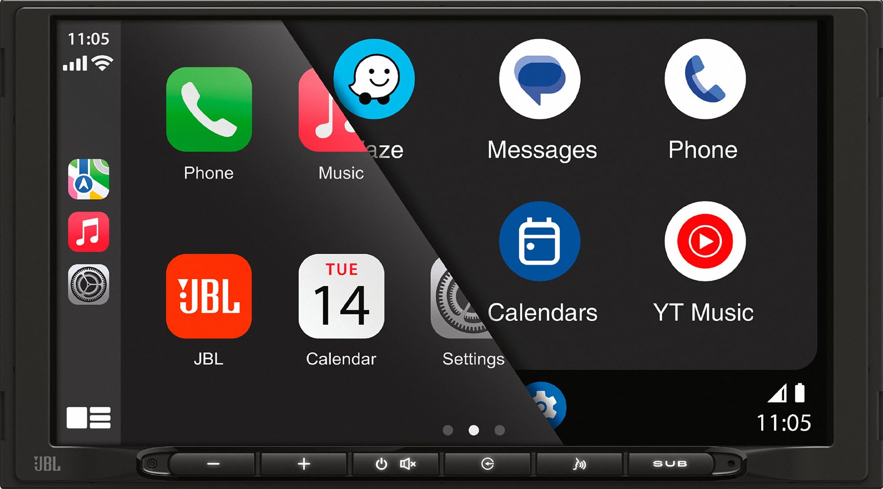 JBL Legend 700 autoradio 2-DIN multimediale, schermo touchscreen 7 pollici, Apple CarPlay & Android Auto wireless, Bluetooth, 4x50 W, preout 4V, FLAC, equalizzatore parametrico