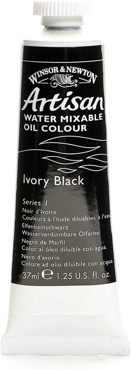 Winsor & Newton Artisan Water Mixable Oil Colours ivory black 37 ml 331 [PACK OF 3 ]