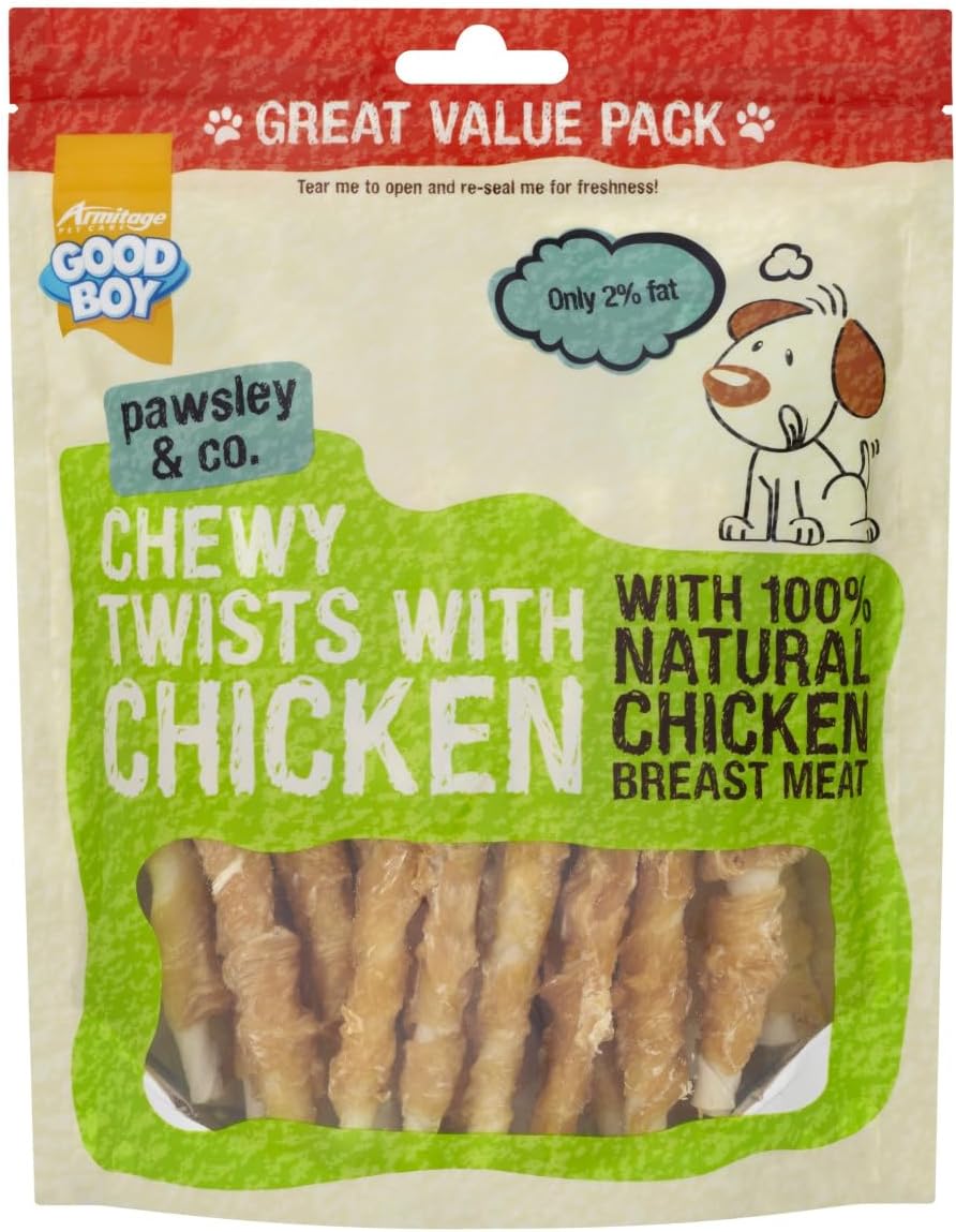 Armitage Chewy Chicken Twists 320Gm Value Pack Dog Treat