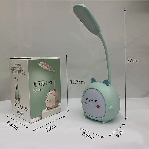 Miniatura 2 de Gutsyluv Lámpara LED de escritorio, mini luz nocturna para perros, luz de mesa LED portátil, bonita luz de lectura recargable por USB plegable para
