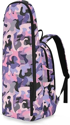 Miniatura 2 de Unisex Tennis Bag Cute Sturdy Camouflage Purple Pink Gym Bags Travel Backpack for Women, Men, Teenagers bolsa para raqueta de tennis