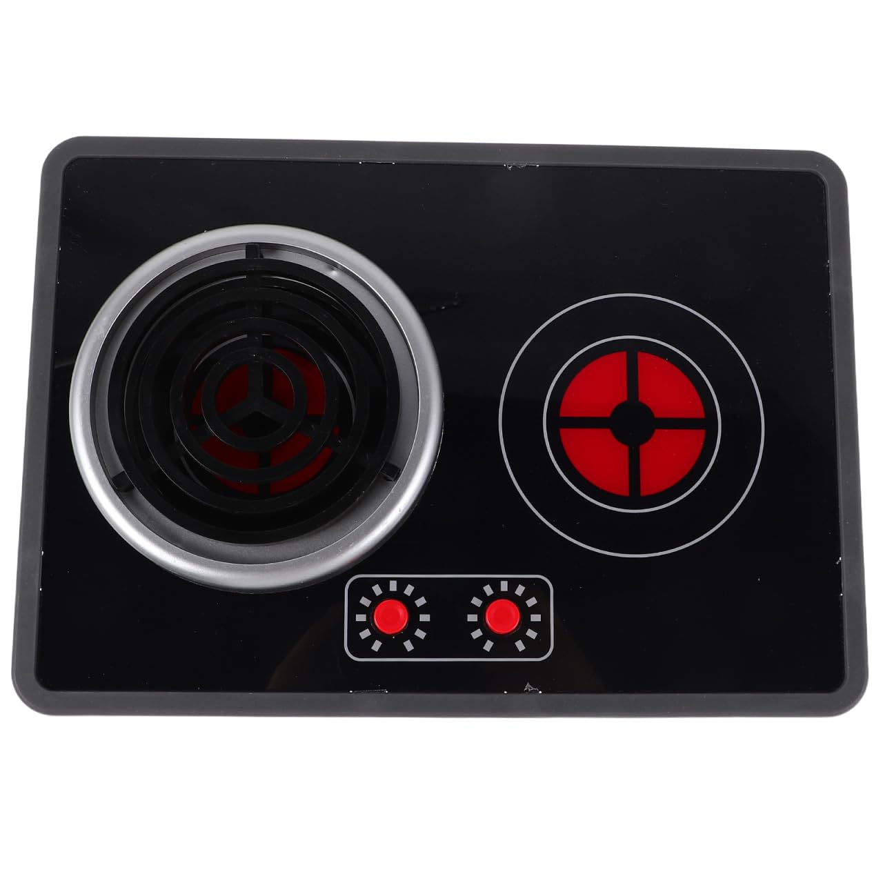 Toddmomy 1 jeu de petite cuisinière à induction simulée : plaque à induction lumineuse réaliste avec effets lumineux et sons jouets de cuisine pour enfants