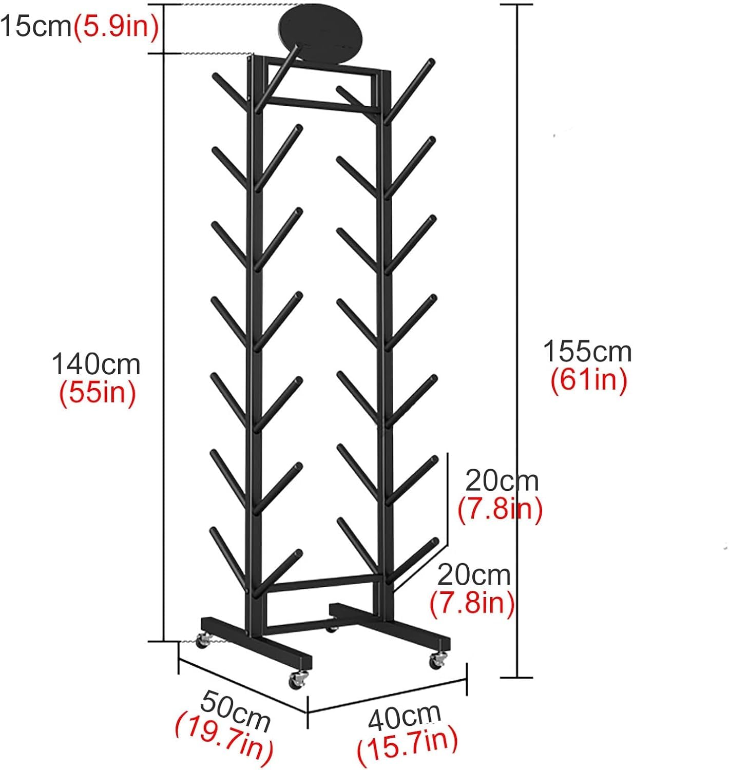 Tapis de yoga autoportant robuste et organisateur de rouleaux en mousse pour un usage commercial et domestique