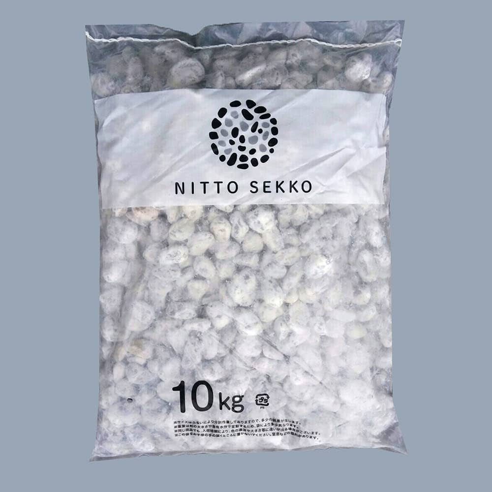 sABo　化粧石10kg TAIKOH 高級白玉石 白仙 2寸 40-60mm 10kg 化粧砂利 ホワイト 白