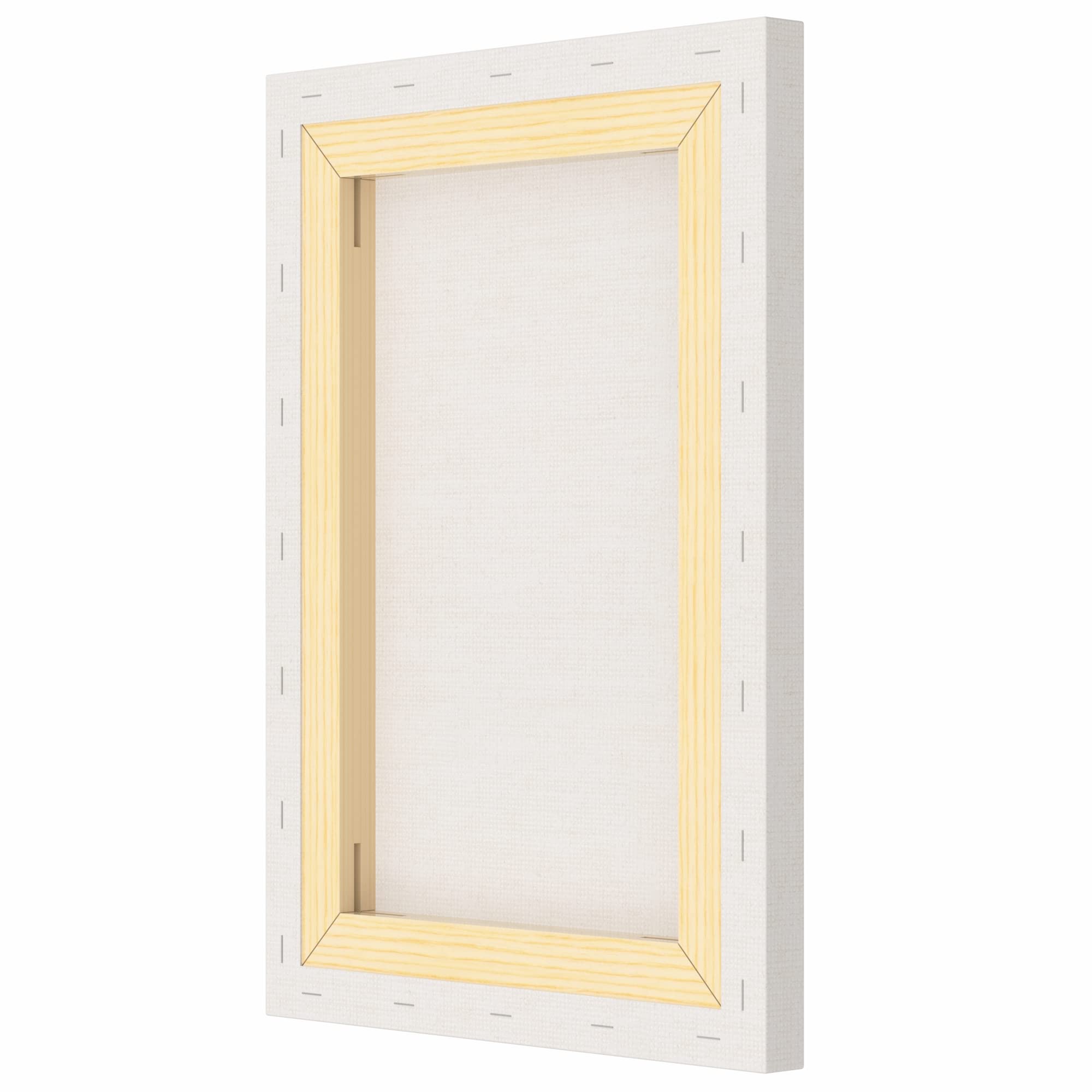 Scholar Art® Artist Standard Series 10 Oz (440 GSM) 100% Cotton Pre-Stretched Canvas with Wooden Frame 18x40 mm | Primed Canvas Stretched for Oil & Acrylic Painting | 10"x14" (25x35 cm), Pack of 2 1