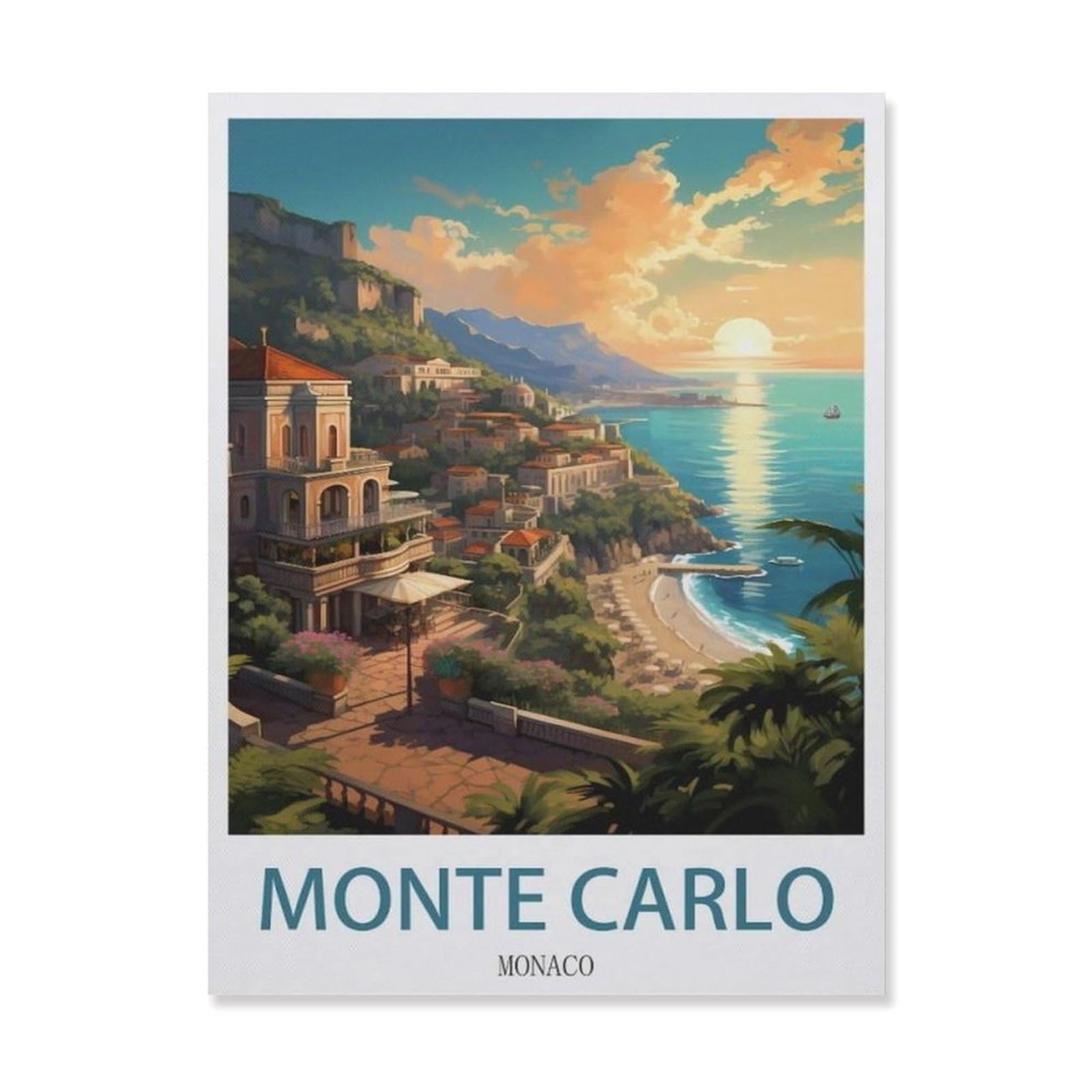 Monte Carlo Monaco，Retro Metal Tin Sign Vintage Sign For Home Coffee Wall Decor(15x30cm）6x12 inch-EG23