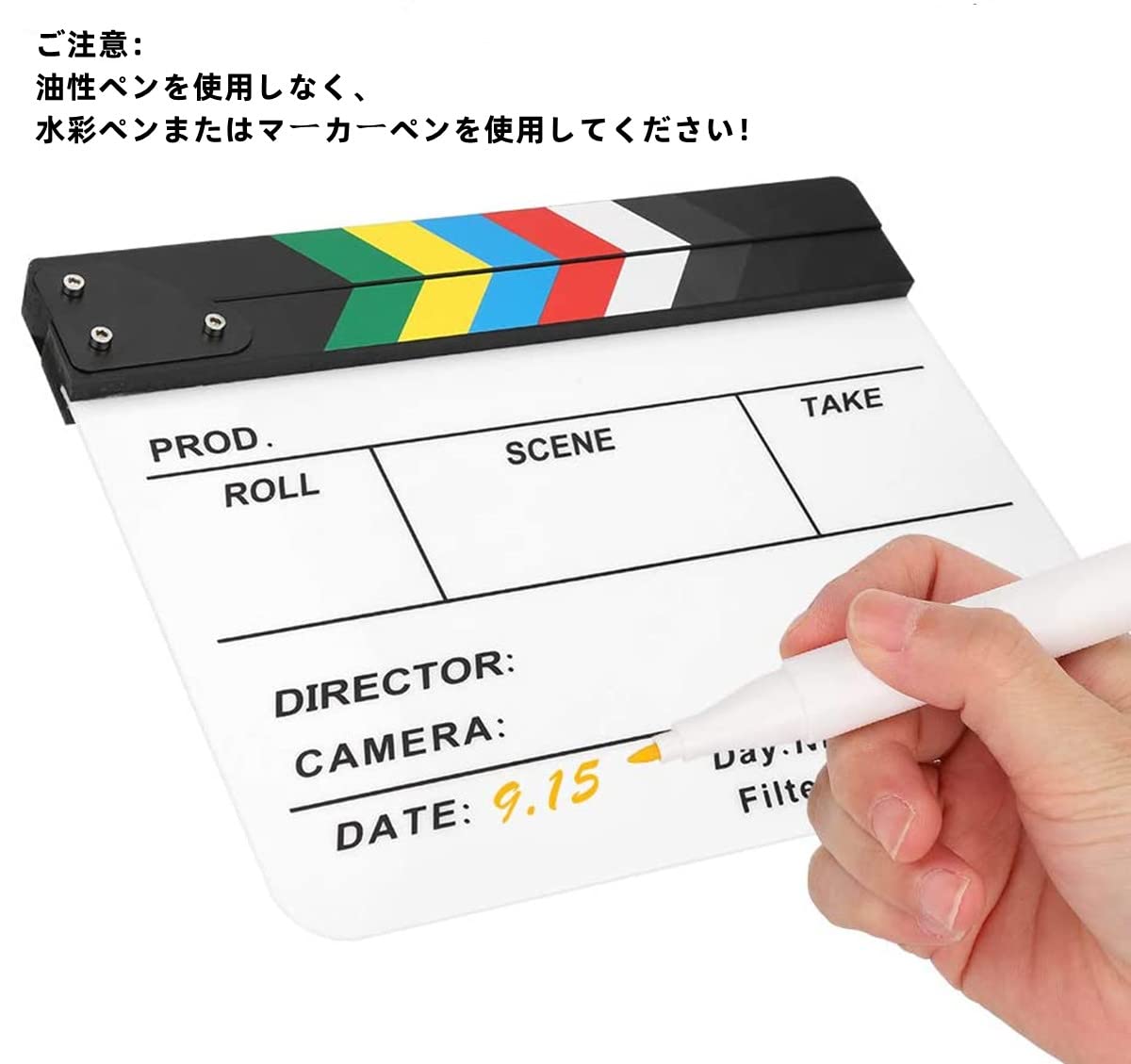 Amazon | desikaky カチンコ 映画 撮影 道具 アクリル製 プロ用