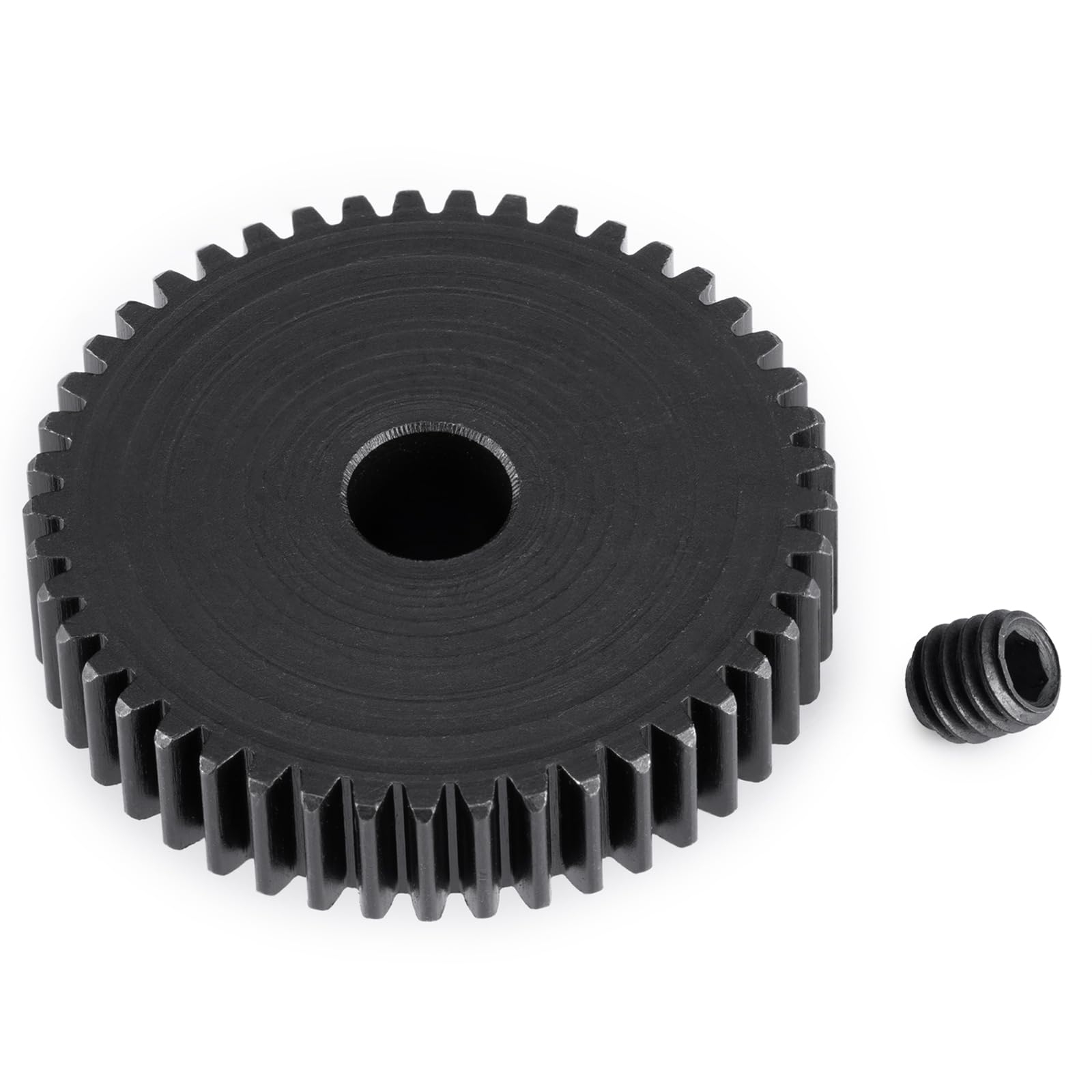 BRKRC Steel 48P Motor Gear 5mm Bore 40-45T Pinion Gears for 1/10 1/8 1/6 1/5 RC Buggy Monster Truck Drift Car Off-Road Crawler Part (45T)