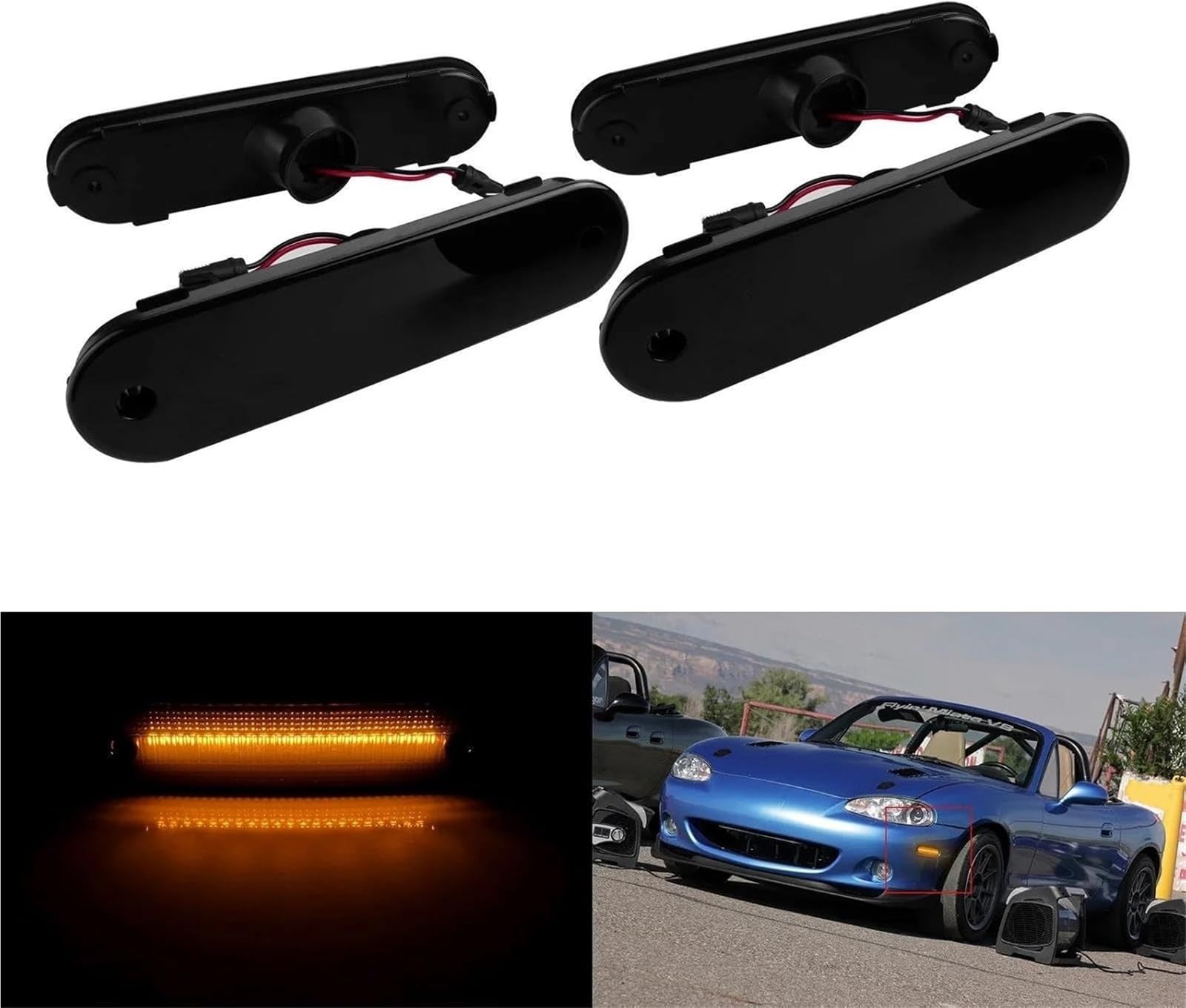 Ensemble de feux de position arrière Feux de position latéraux pour Mazda MX-5 NA NB II 1990-2005