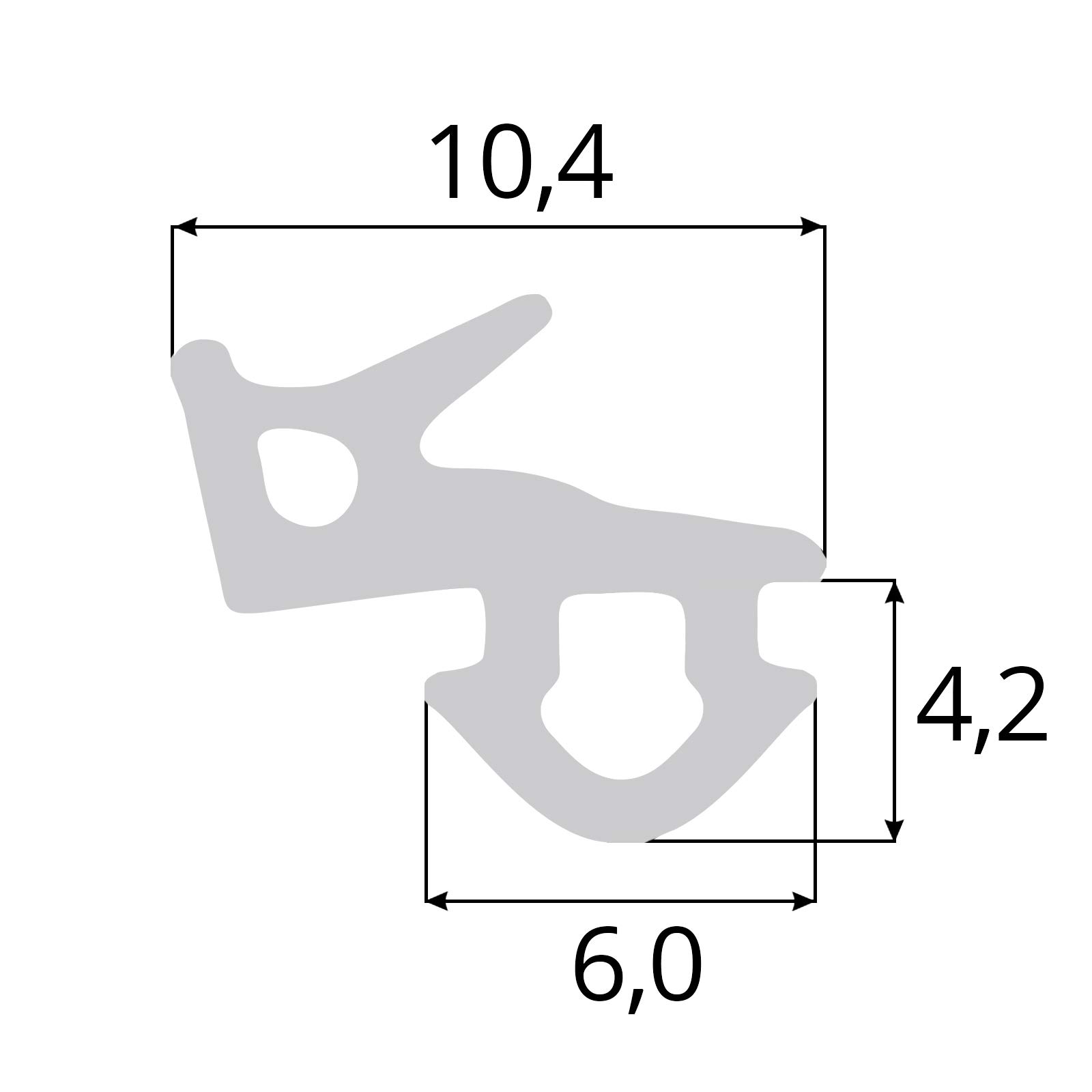 Fensterdichtung – S-1126 – 100 m – VEKA PVC Fenster Gummidichtug – Schwarz – Zugluftstopper Profildichtung – Gummidichtug Dichtband Kunststofffensterdichtungen