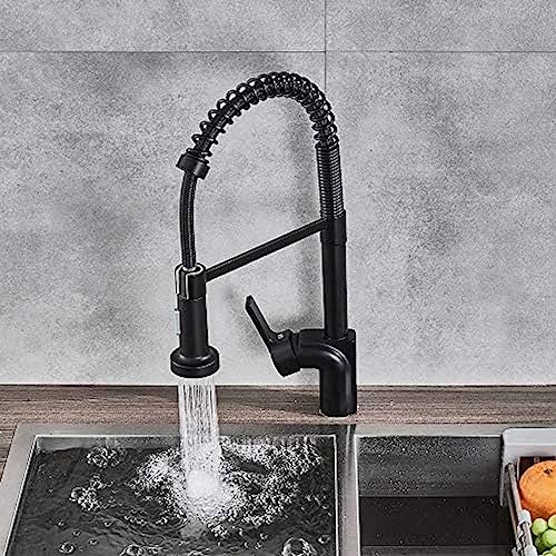 Mitigeur cuisine douchette extractible noir robinet eau chaude - 3