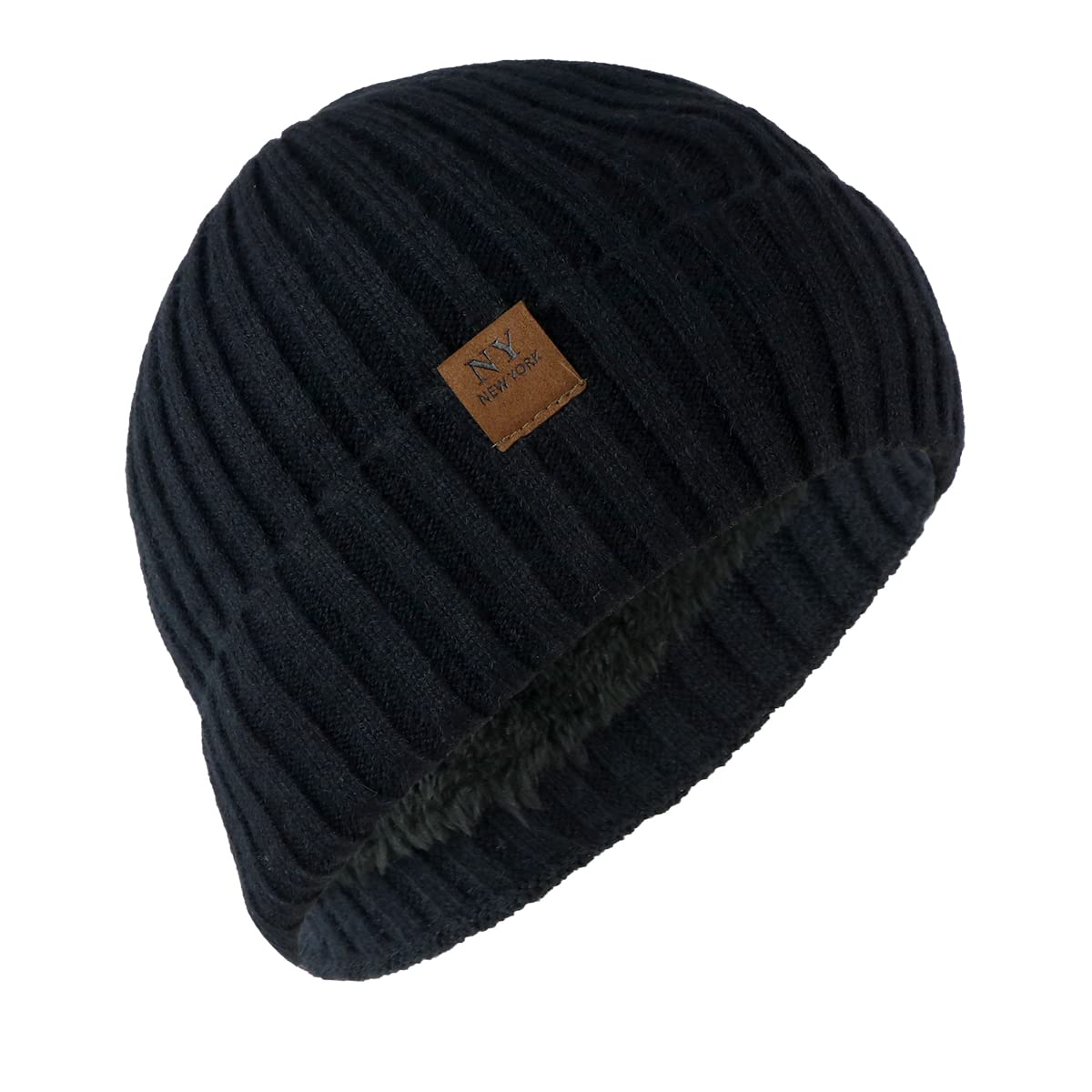 isweven Imported Casual and Formal Men's and Women's Woolen Inside Fur Warm Winter Hat Unisex-Adult Soft Wool Slouchy Stylish Skull Beanie Cap (4117)-picture-27