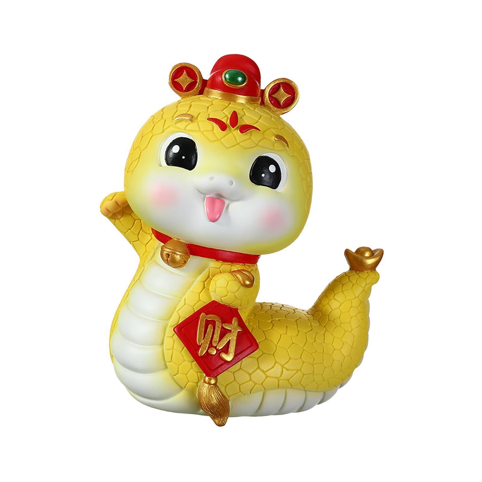 PIXZCSA Tabletop Ornament Centerpiece Birthday Gift Fine Workmanship Interesting And for Creative Snake Statue But Piggy Bank