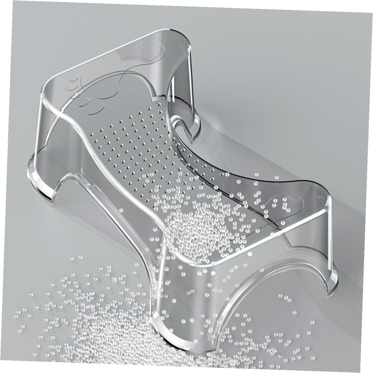 Toyvian Sgabello per Wc Sgabellino Portatile in Pet Antiscivolo Design Rialzato Supporto Comodo e Sicuro per Adulti e Ragazzo Ragazza per Doccia e Squat a Casa