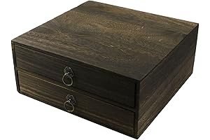 9.5"x10" Mini Vintage Wood Drawer Box