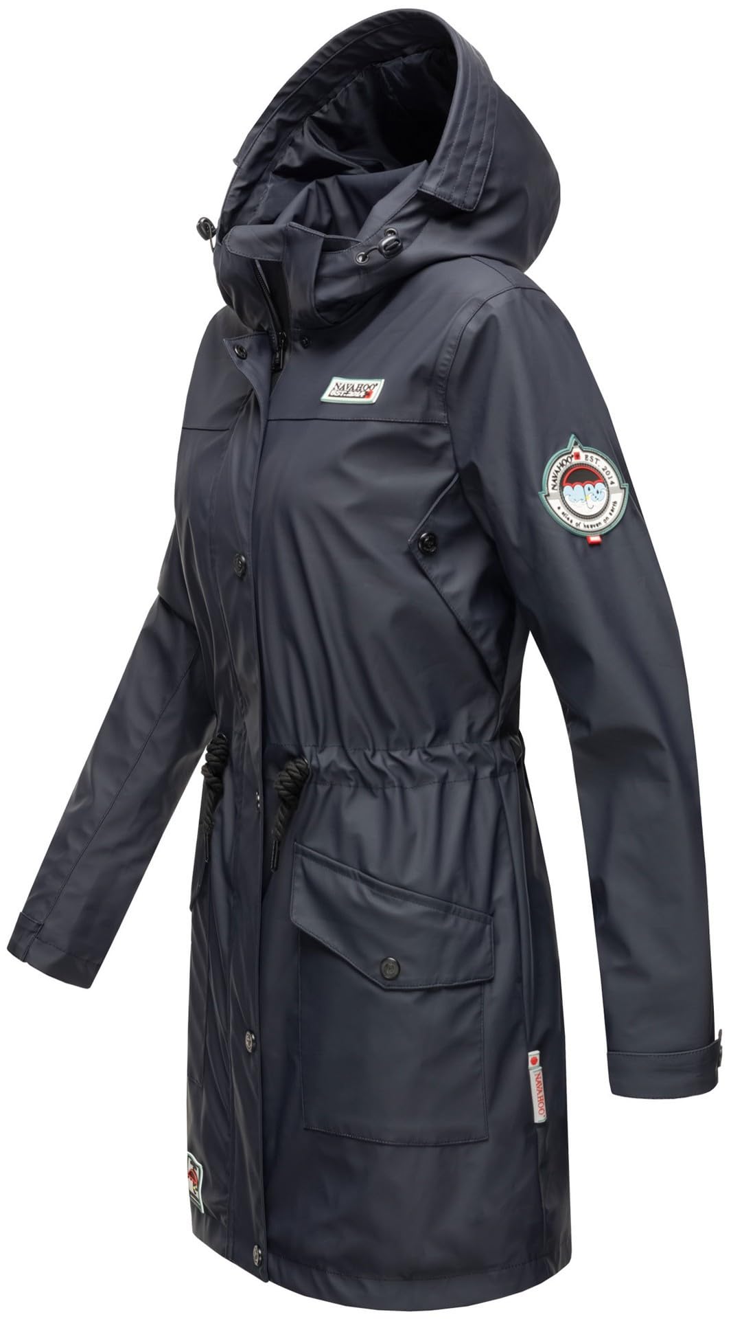 Navahoo Damen Softshell Jacke Winterjacke wasserabweisend Outdoor lang B678