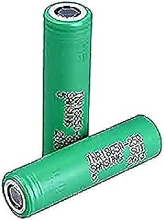 MVLINK 2Pcs Ttery 3.7V for 25r 2500mAh Power Ttery Inr-25r Electronic Ttery for LED Flashlight Torch,Headlamp, Doorbells, RC Cars
