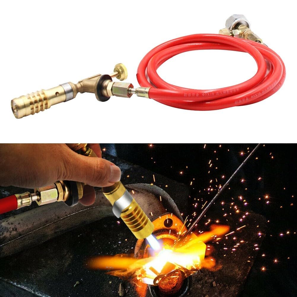 MAP Pro - Antorcha de gas propano para soldadura con manguera de 5 pies, gases disponibles, propano, gas combustible Map/Pro