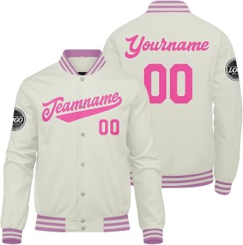Custom Varsity Jackets for Men Women Youth Personalized Letterman Jackets with Stitched Name Number and Logo