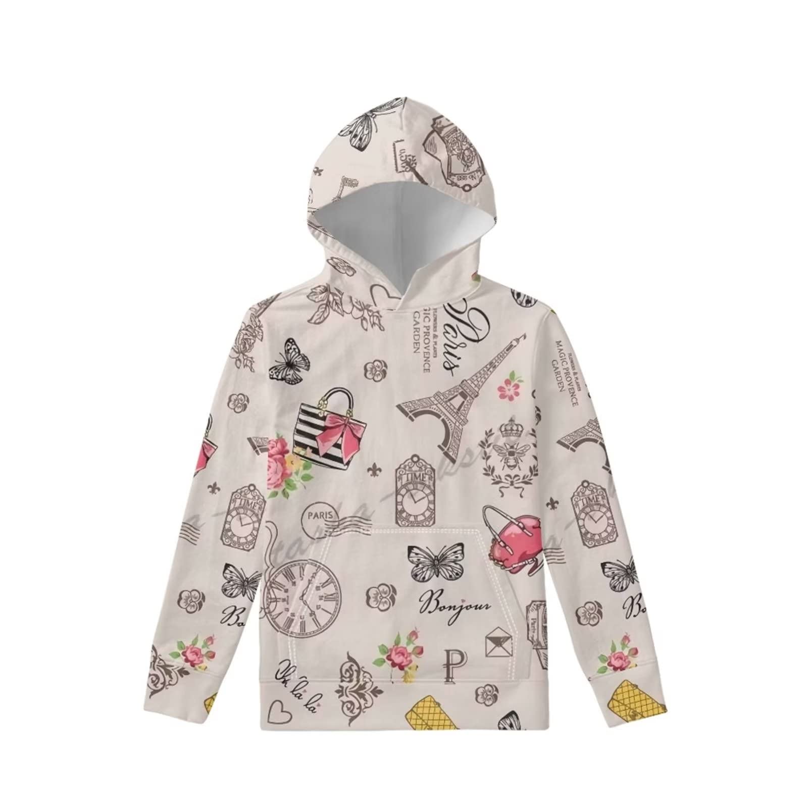 Kreskówkowy kot bluza z kapturem dla dziewcząt zimowe ubrania 10T dziewczęce ubrania dziewczyna chłopiec bluzy i bluzy z kapturem bluzy nastolatki bluzy z kapturem dziewczyny z kieszeniami sweter