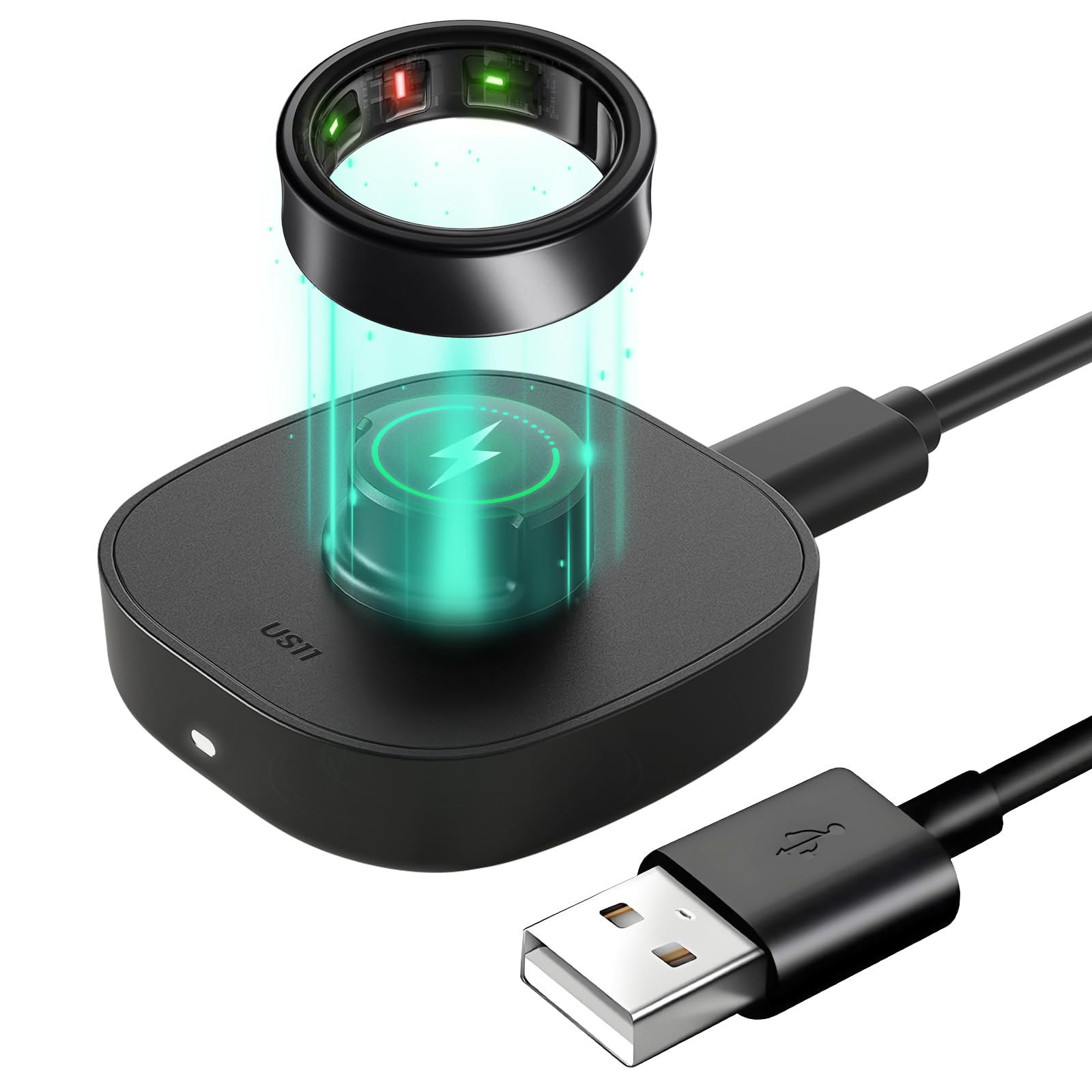 sylacor Compatible with Oura Ring Gen 3 Charger, Fast Charging Dock with USB-C Cable for Ring Gen 3 Horizon/Heritage (Size 11)