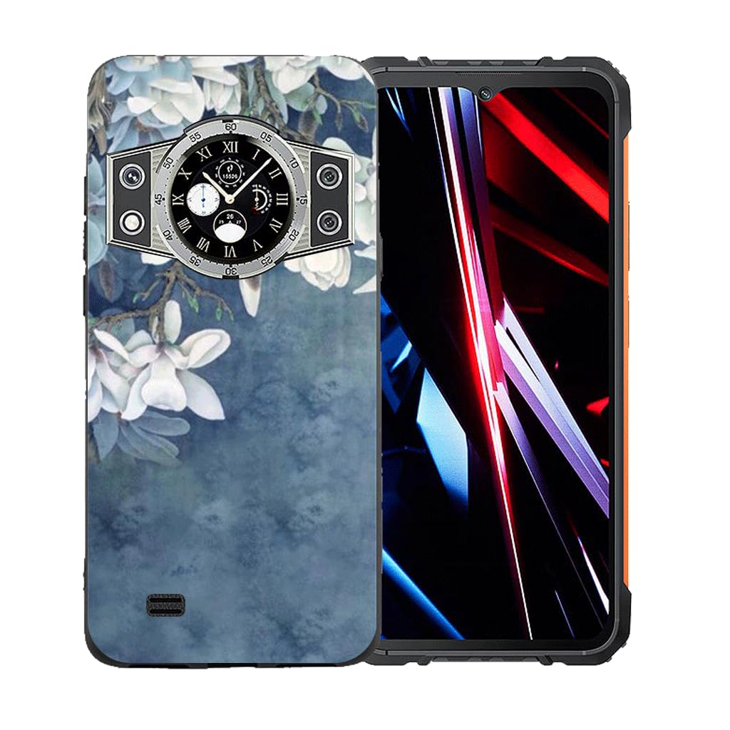 CAXKJE 2 Pack Custodia + Pellicola Vetro Temperato per Cubot King Kong 9 (6.58 Pollice),Silicone Custodie TPU Sottile Cover,per King Kong 9 Antiurto Case(Trasparente + Nero
