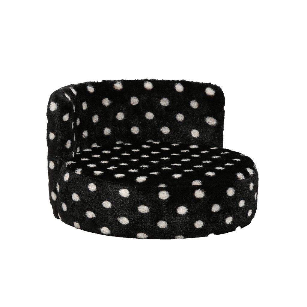 Kidsemble Ariso Round Polka Design Booster Seat with Back Support for Tiny Tots Black