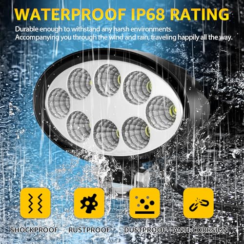 WELLIT 2x 24w Oval Led Arbeitsscheinwerfer Scheinwerfer 12v 24v Offroad Arbeitslampe Led Arbeitslicht IP68 Traktor Auto SUV Moto