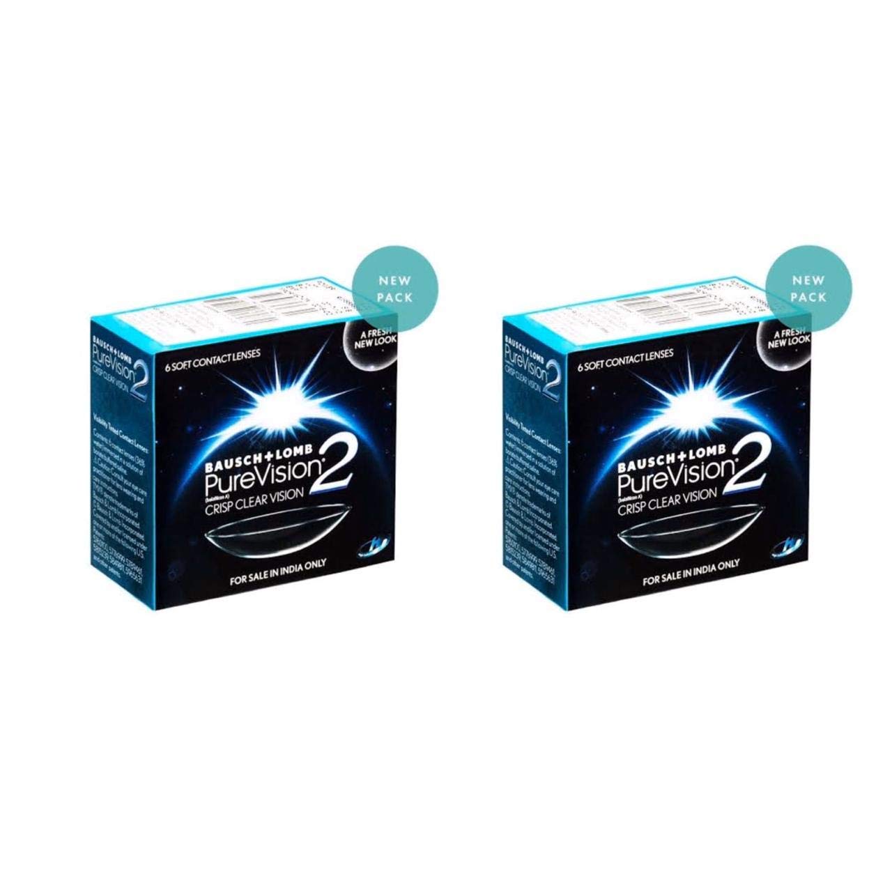 Bausch & Lomb Purevision 2 Monthly Disposable Contact Lens-6 Lens*2 Pack(-3.00)