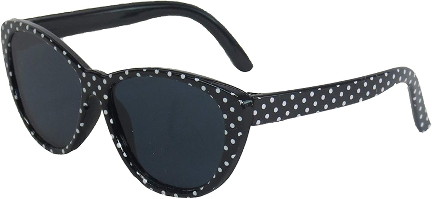 American Fashion World Doll Black Polka Dot Sunglasses for 18-Inch Dolls | Premium Quality & Trendy Design | Dolls Accessories for Popular Brands