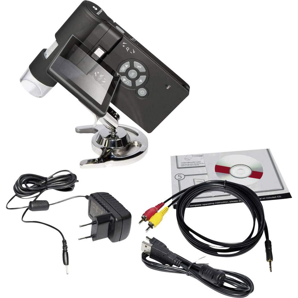 Microscopio USB TOOLCRAFT con Monitor de 5 Mill. Pixel Aumento Digital (Máx.): 500 x