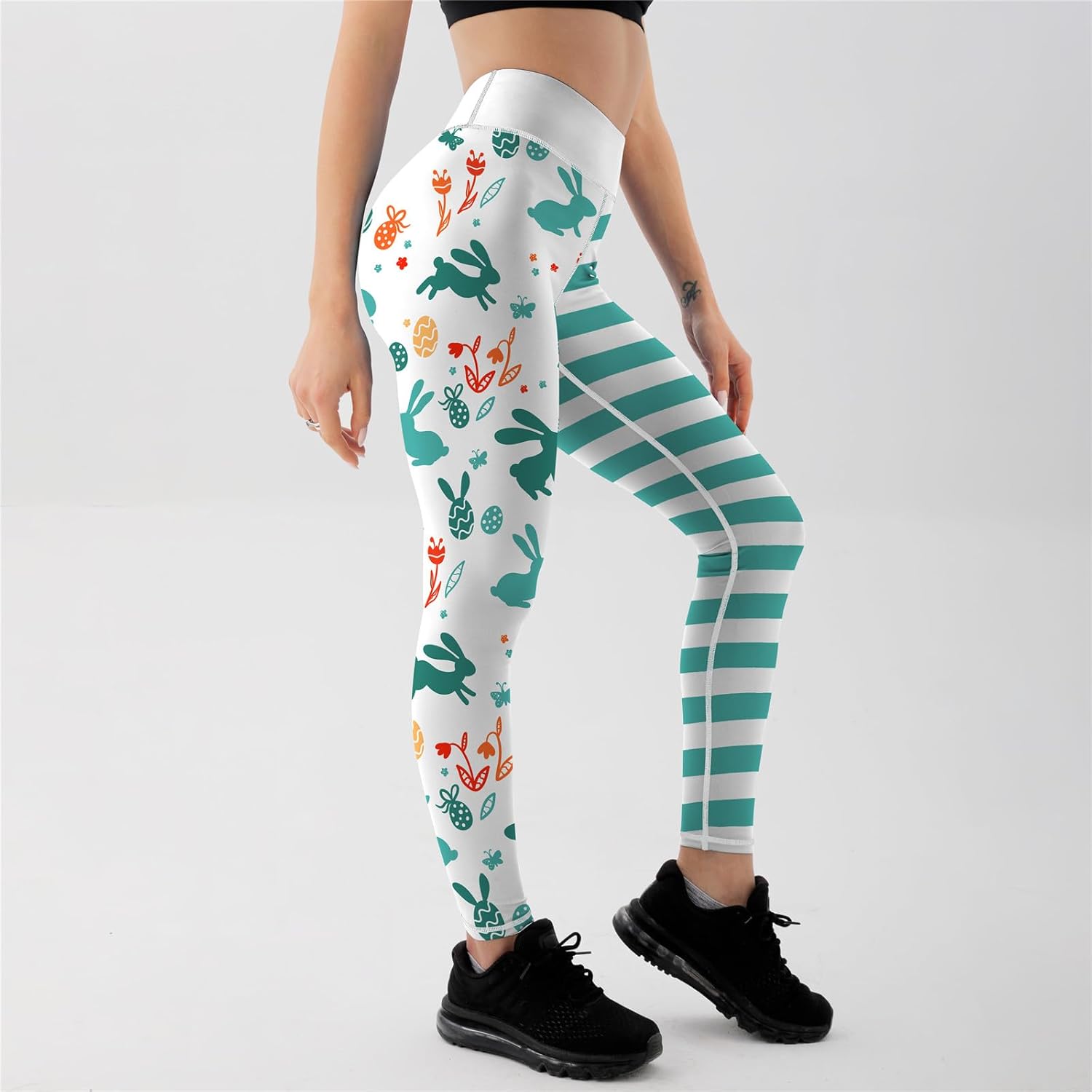 Women's Easter Printed Leggings High Waist Tights Trendy Workout Yoga Pants S-XL - Image 3