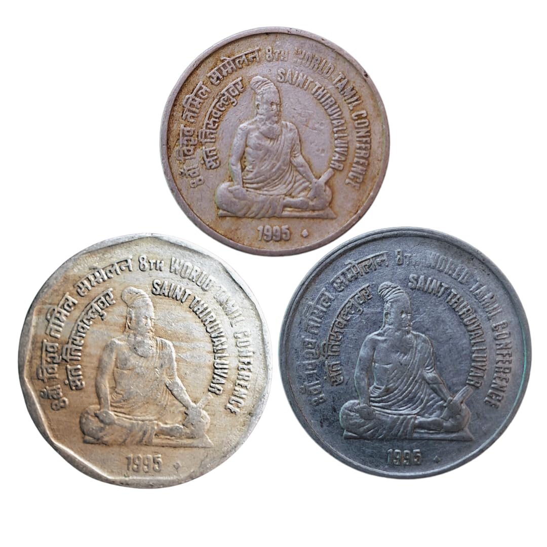 ShubhCoins Saint Thiruvalluvar Very Old Rare Set of 3 in Very Fine Condition- Very Collectible, Best for Kids Above 5 Years and Kids School Projects-image-9