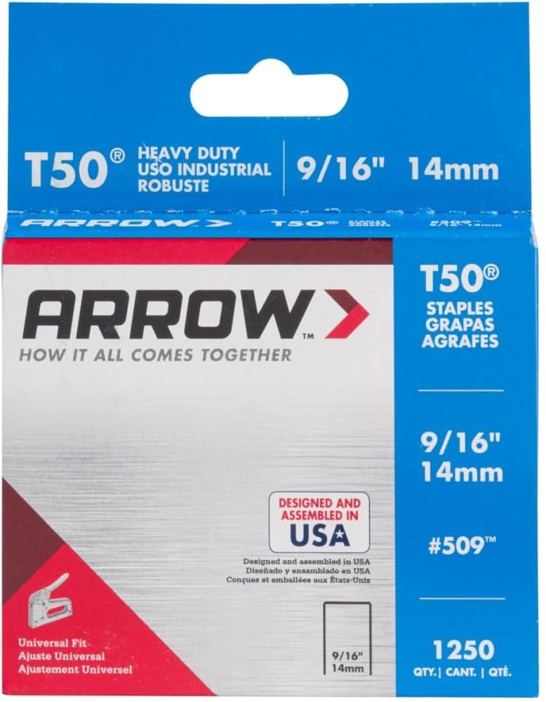 Arrow Fastener 50924 Grapas T50 de 9/16 pulgadas