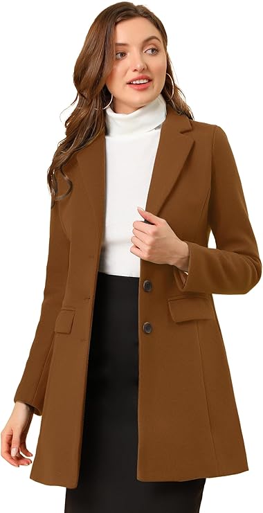 Allegra K Basic Coat Capa básica Mujer
