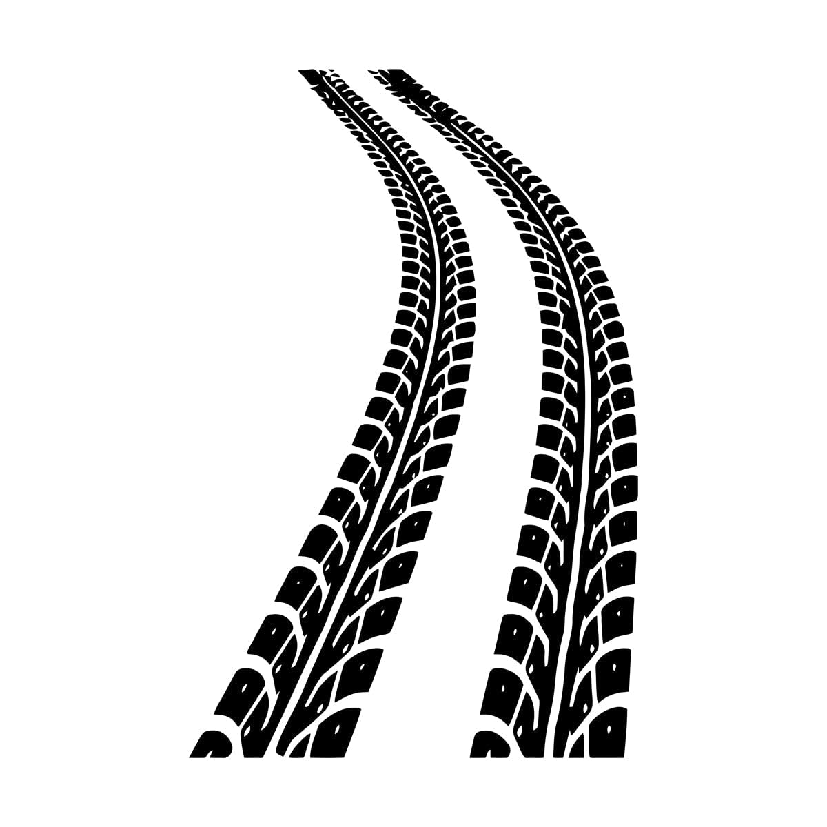 Tire Marks Wall Decal Tire Track Home Decor Vinyl Wall Stickers Bedroom Nursery Decoration Mural Removable Art Wallpaper Small - 27x42cm