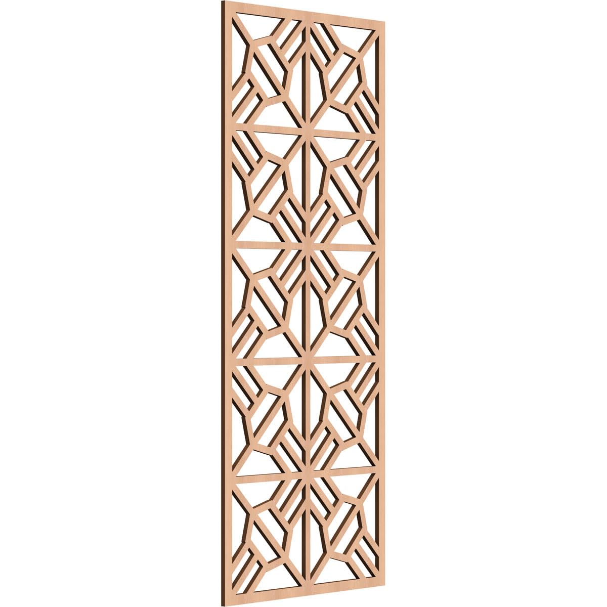 21 3/8"W x 54 3/8"H x 3/8"T Auburn Decorative Fretwork Wood Wall Panels, Alder