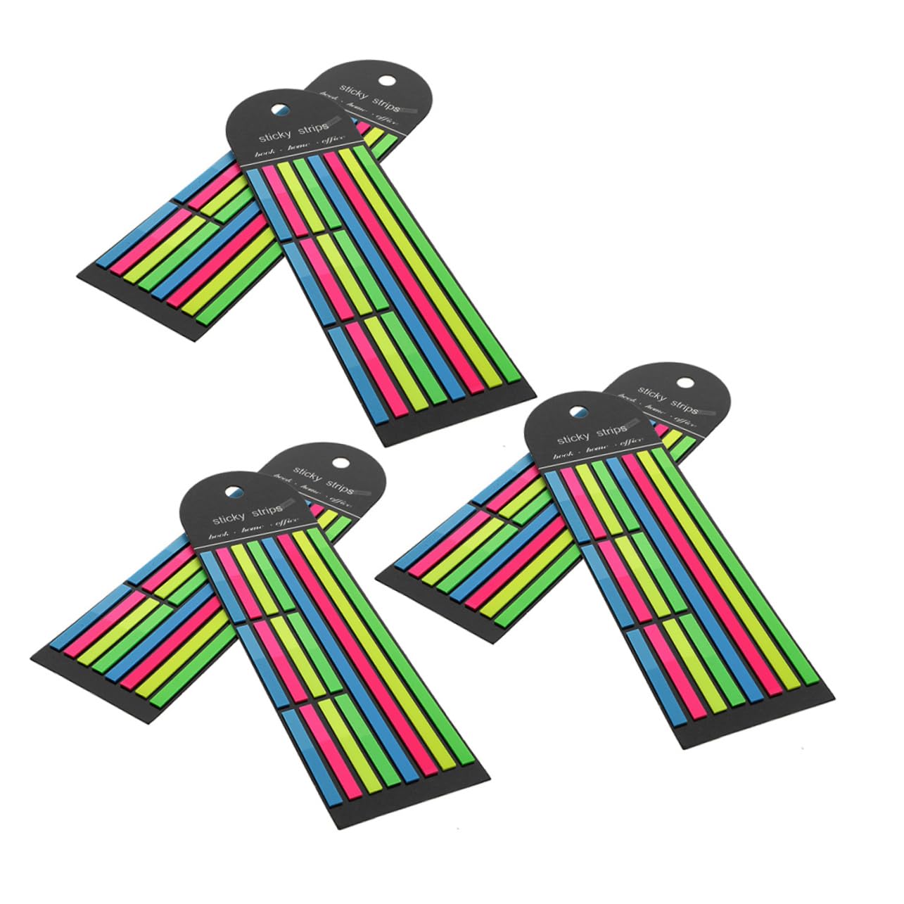 OSALADI 4 ensembles Étiquettes Fluorescentes Bandes De Surligneur Bandes De Surligneur Autocollants Onglets Autocollants Onglets De Livre Surligneurs Marqueurs De 6 pièces * 4