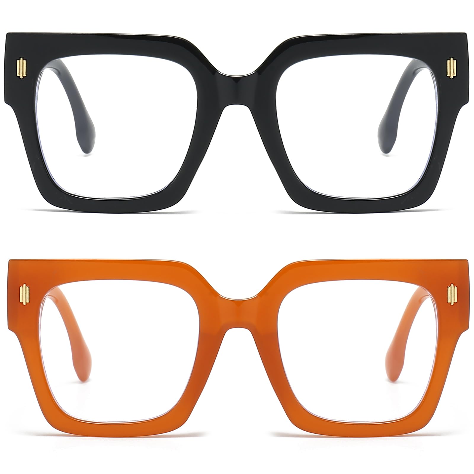 Breaksun Fashion Oversized Blue Light Blocking Glasses for Women Men Trendy Big Square Frame Computer Eyeglasses